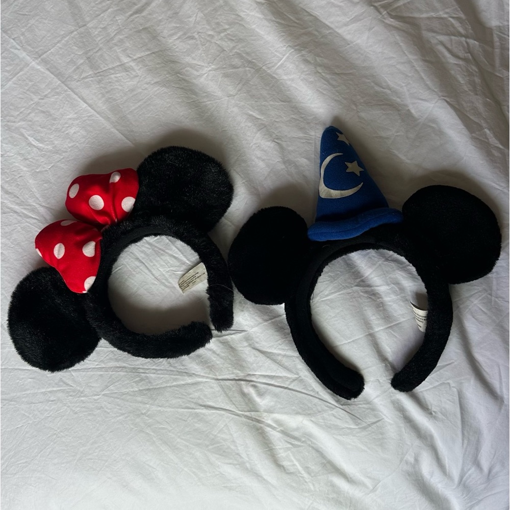 Vintage Mickey and Minnie Ears Headband (2 for 1!)